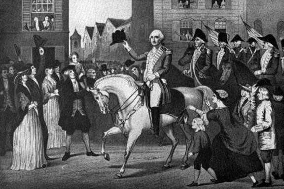 General Washington's, entrance into Boston, evacuation, British troops