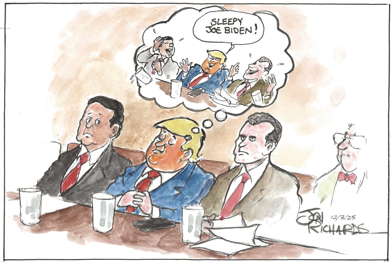 Donald Trump, sleeping, cabinet meeting, Joe Biden dream