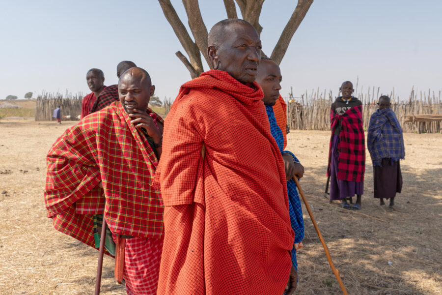 Traditional Maasai chiefs, gather, Ngorongoro National Park