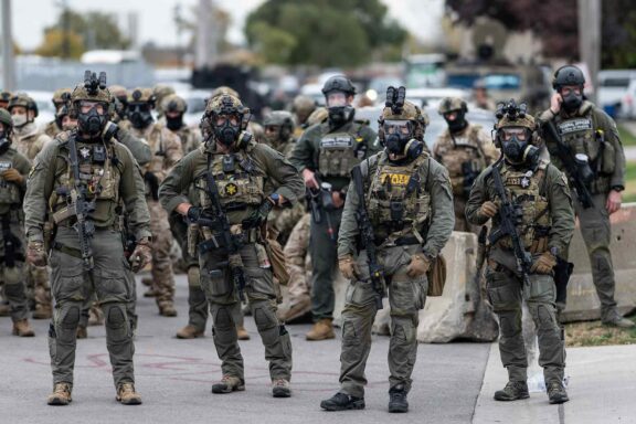 ICE Agents, costume party, protest, Broadview, IL