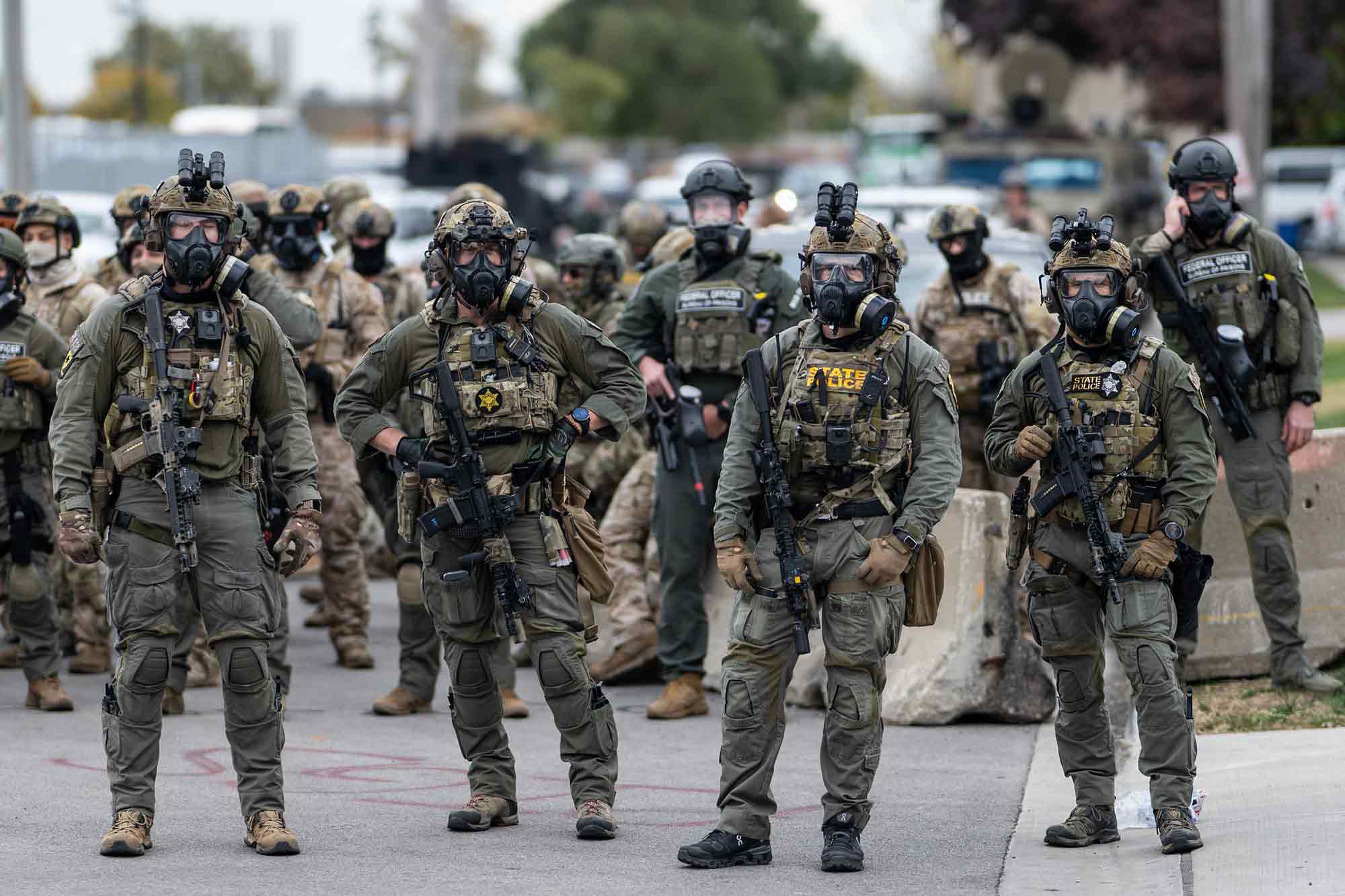 ICE Agents, costume party, protest, Broadview, IL