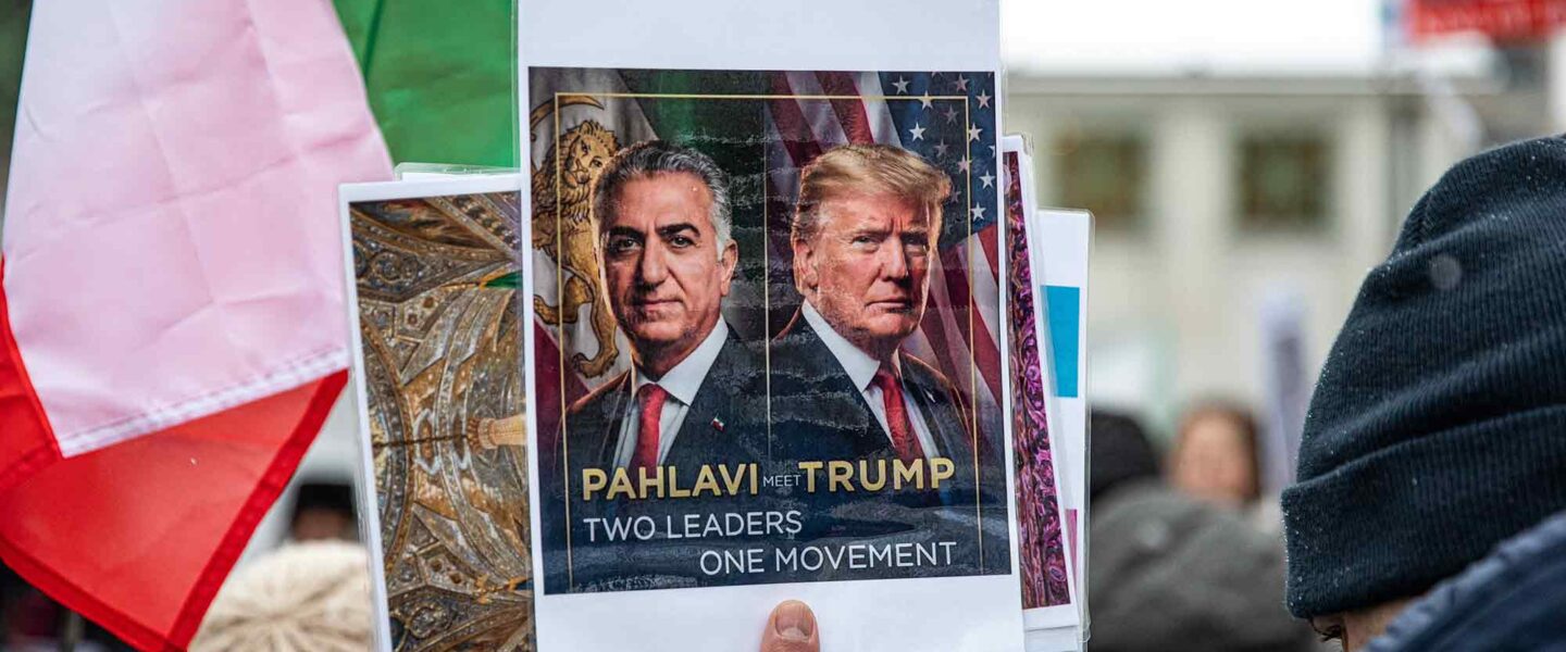 Supporters, Iran's exiled crown prince, Reza Pahlavi, Berlin