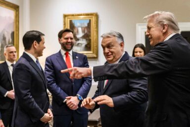 Viktor Orban, greets, Marco Rubio