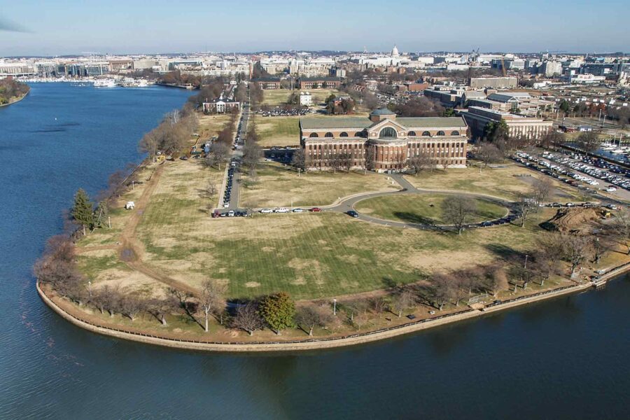 Aerial view, Fort Lesley J. McNair, Washington, DC