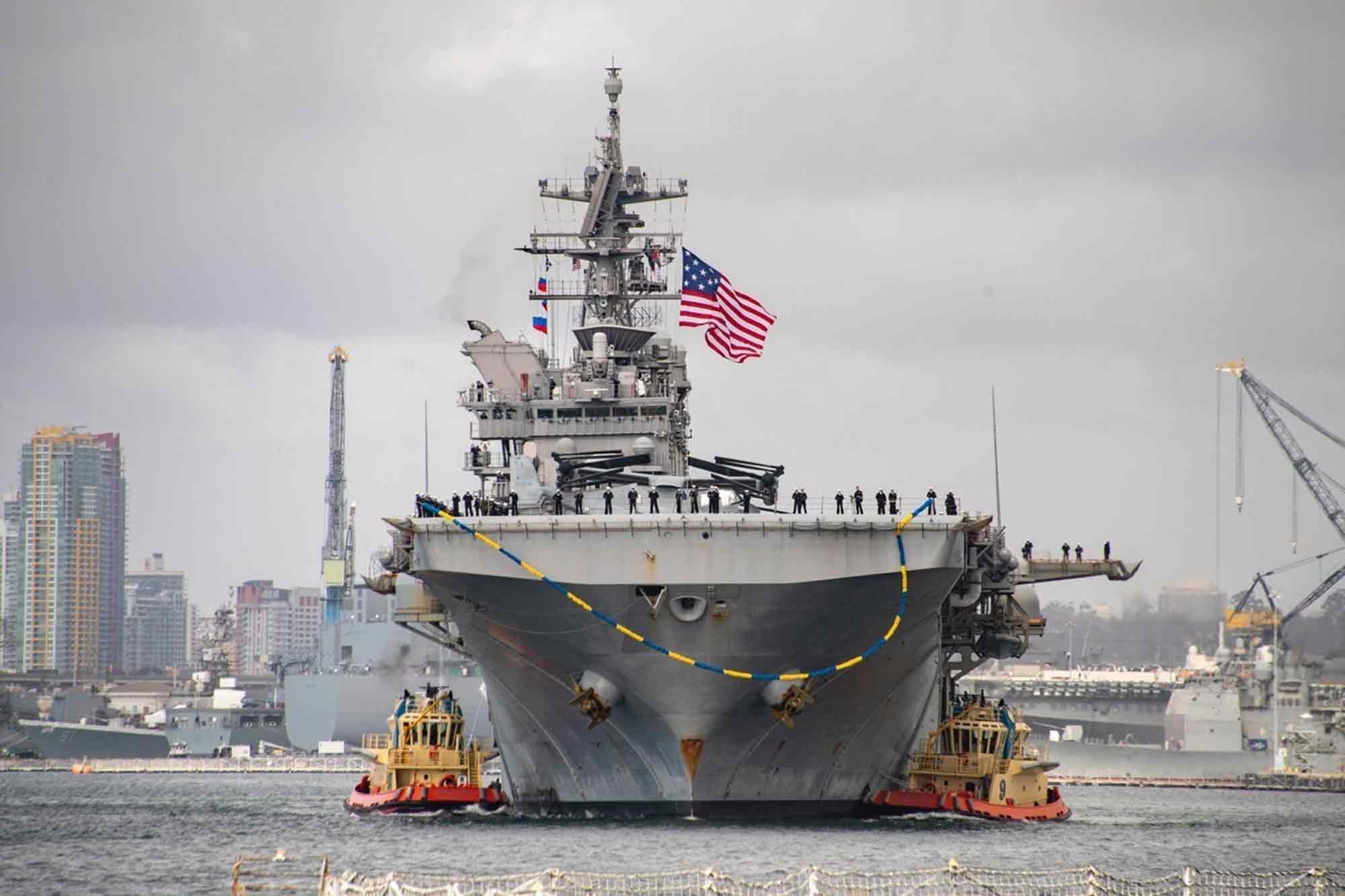 amphibious assault ship, USS Tripoli, LHA 7, homeport