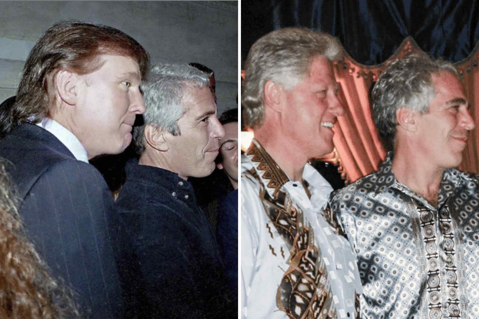 Donald Trump, Jeffrey Epstein, Bill Clinton