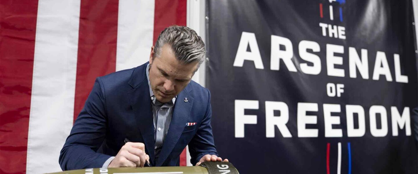 Secretary of Defense, Pete Hegseth, signs, bomb, Iran