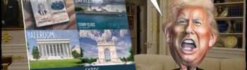 Donald Trump, Ballroom, Passports, arch, coins, cards