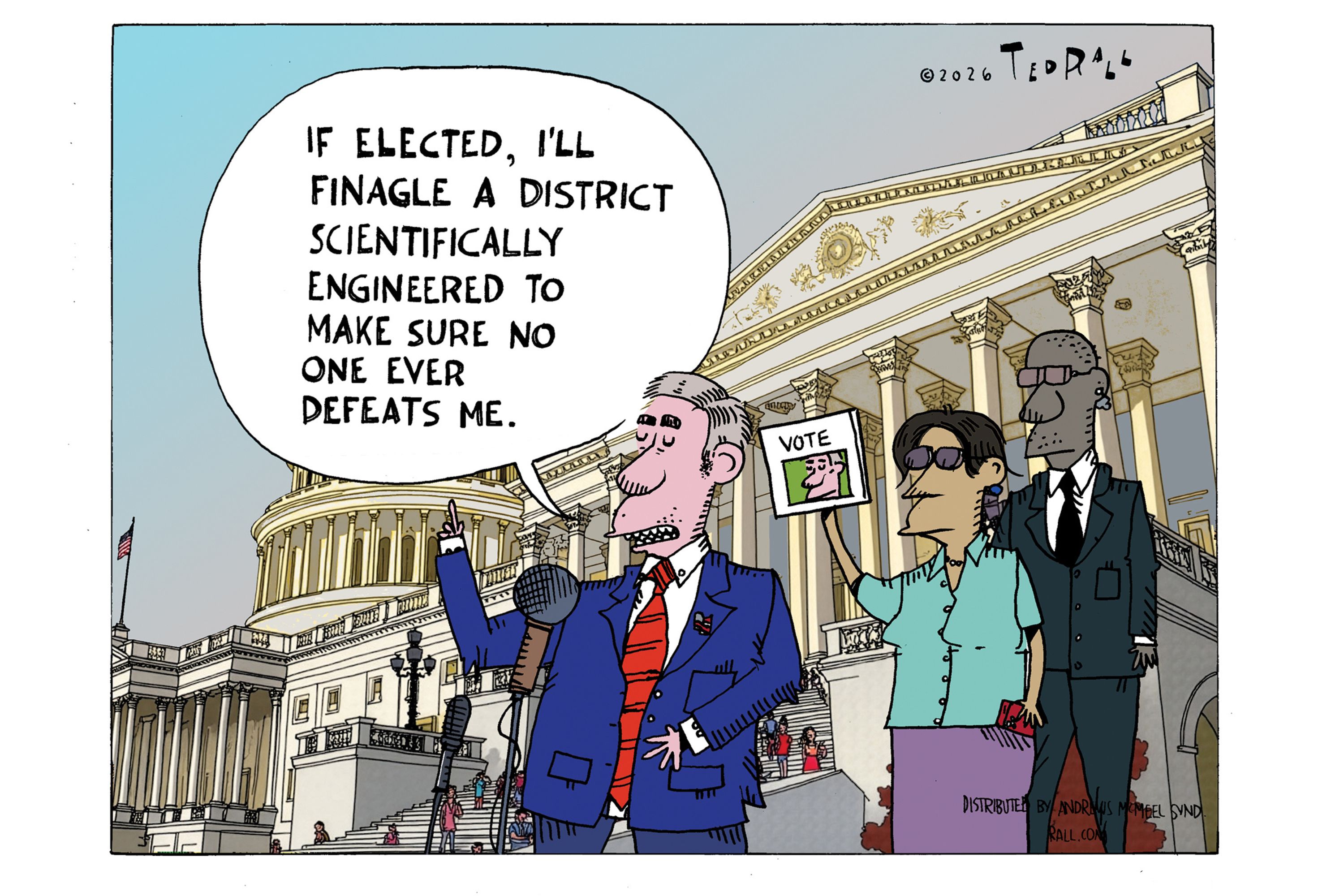 Gerrymander, Rall, cartoon