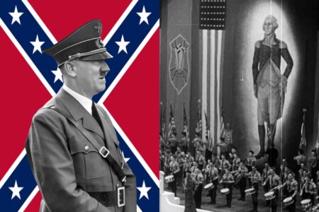 Adolf Hitler, confederate flag, American Bund rally Madison Square Garden