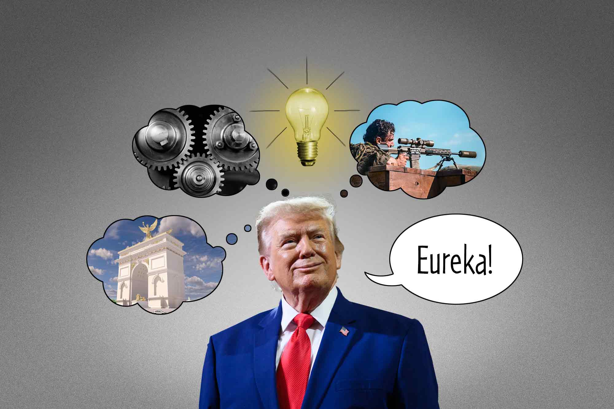 Donald Trump, brilliant idea, Triumphal Arch, Sniper nest, armory