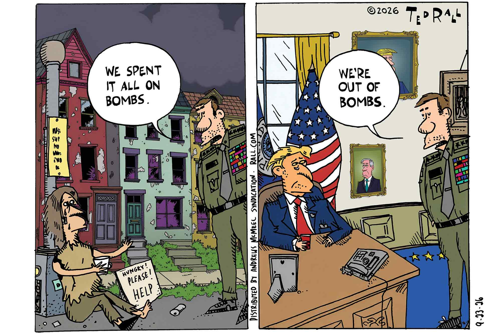 Military Industrial Complex, spent our fortune on bombs