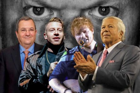 Ehud Barak, Macklemore, Ed Sheeran, Robert Kraft