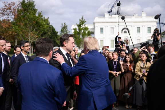 Donald Trump, Tech, West Wing Lobby, press, White House, Elon Musk