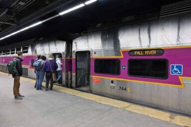 Passengers, Fall River line, train, Boston