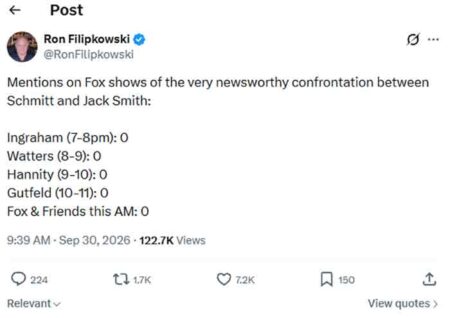 Fox News, coverage, Jack Smith, Senate hearing