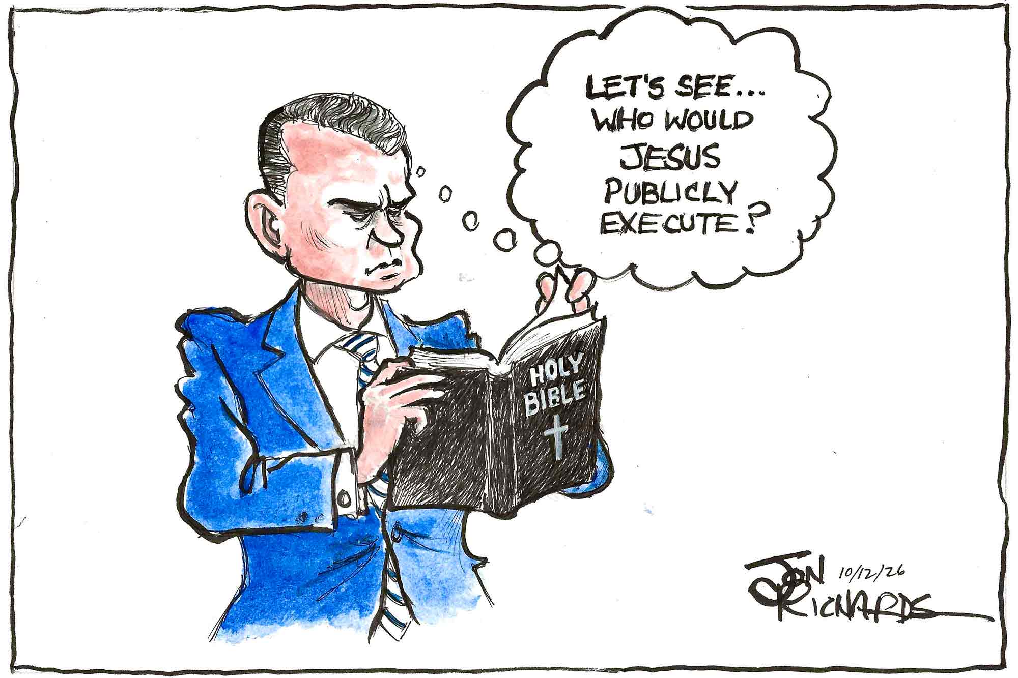 Pete Hegseth, Bible, public executions
