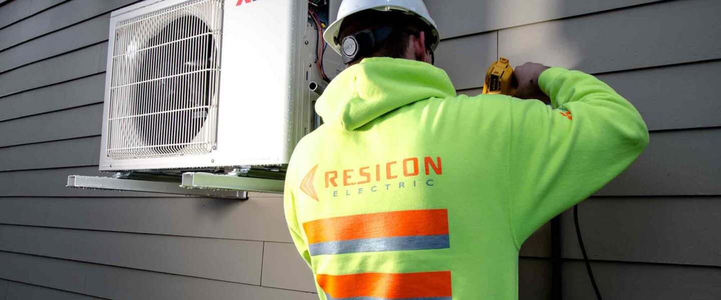 Electric heat pump, installation